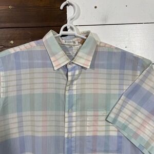 Vintage Christian Dior Plaid Button Up Shirt